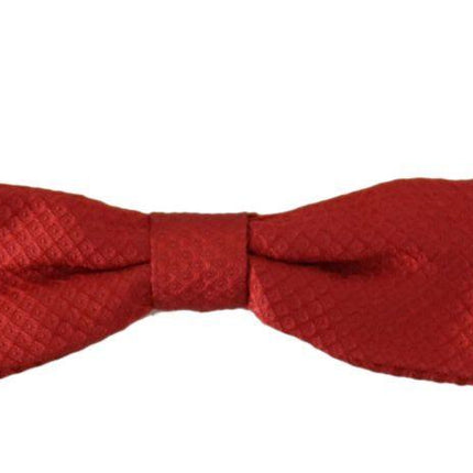 Elegant Red Silk Bow Tie - vivadelux