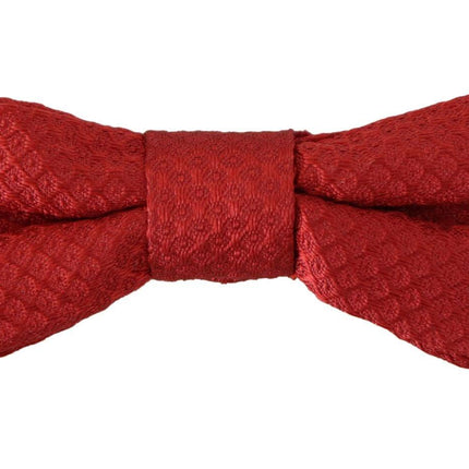 Elegant Red Silk Bow Tie - vivadelux