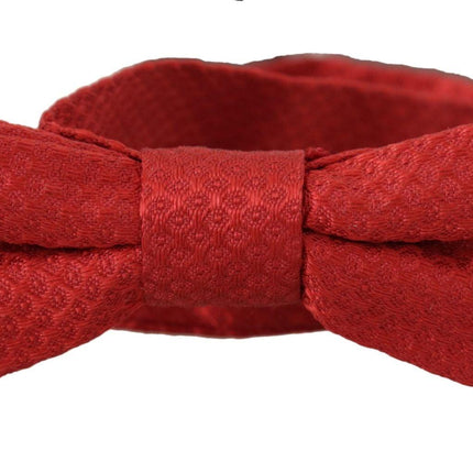 Elegant Red Silk Bow Tie - vivadelux