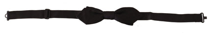 Elegant Black Silk Bow Tie - vivadelux