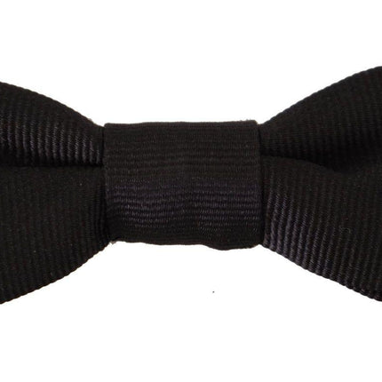 Elegant Black Silk Bow Tie - vivadelux