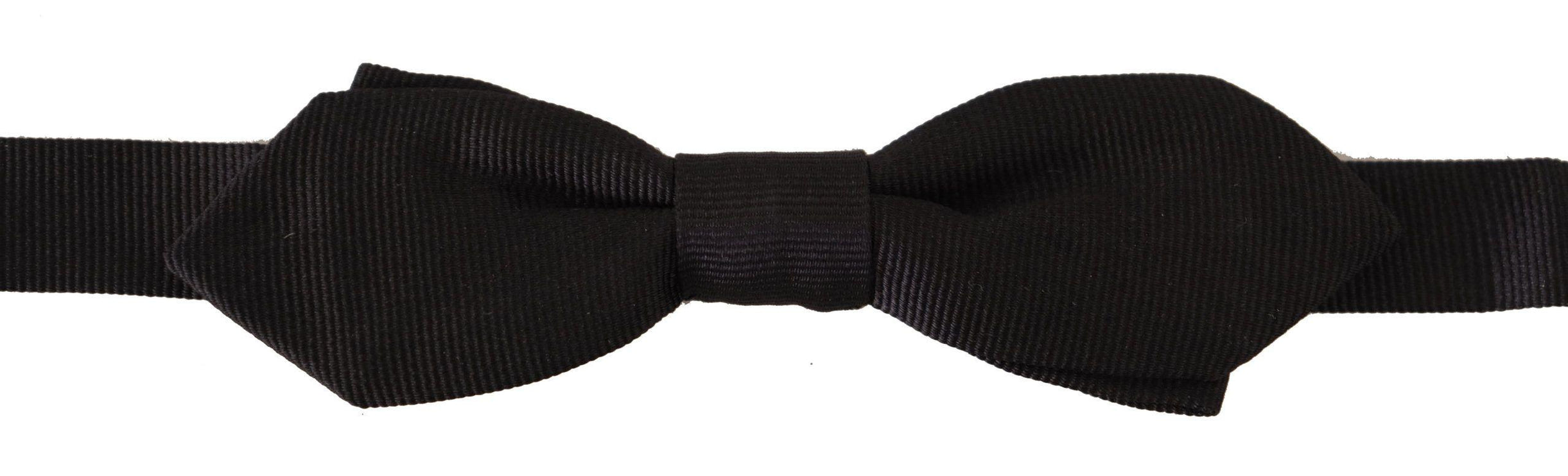 Elegant Black Silk Bow Tie - vivadelux