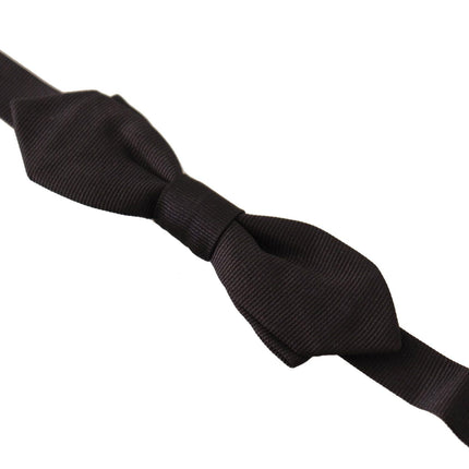 Elegant Black Silk Bow Tie - vivadelux