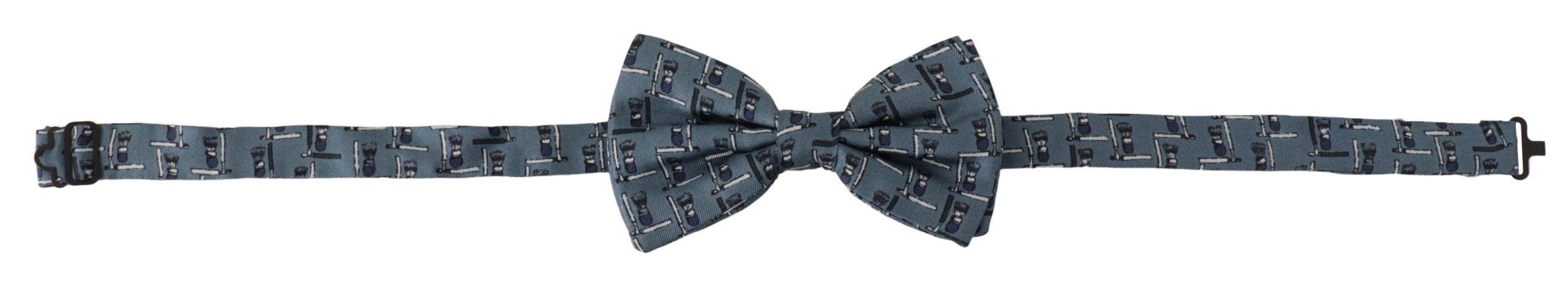 Elegant Silk Blue Bow Tie - vivadelux