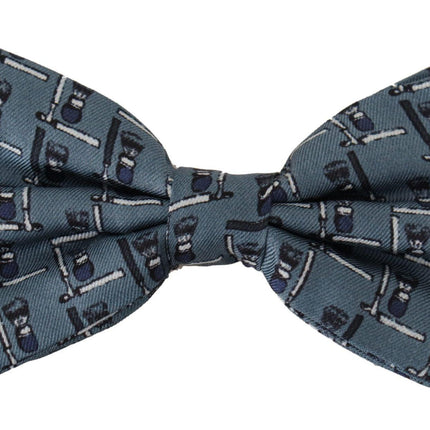 Elegant Silk Blue Bow Tie - vivadelux