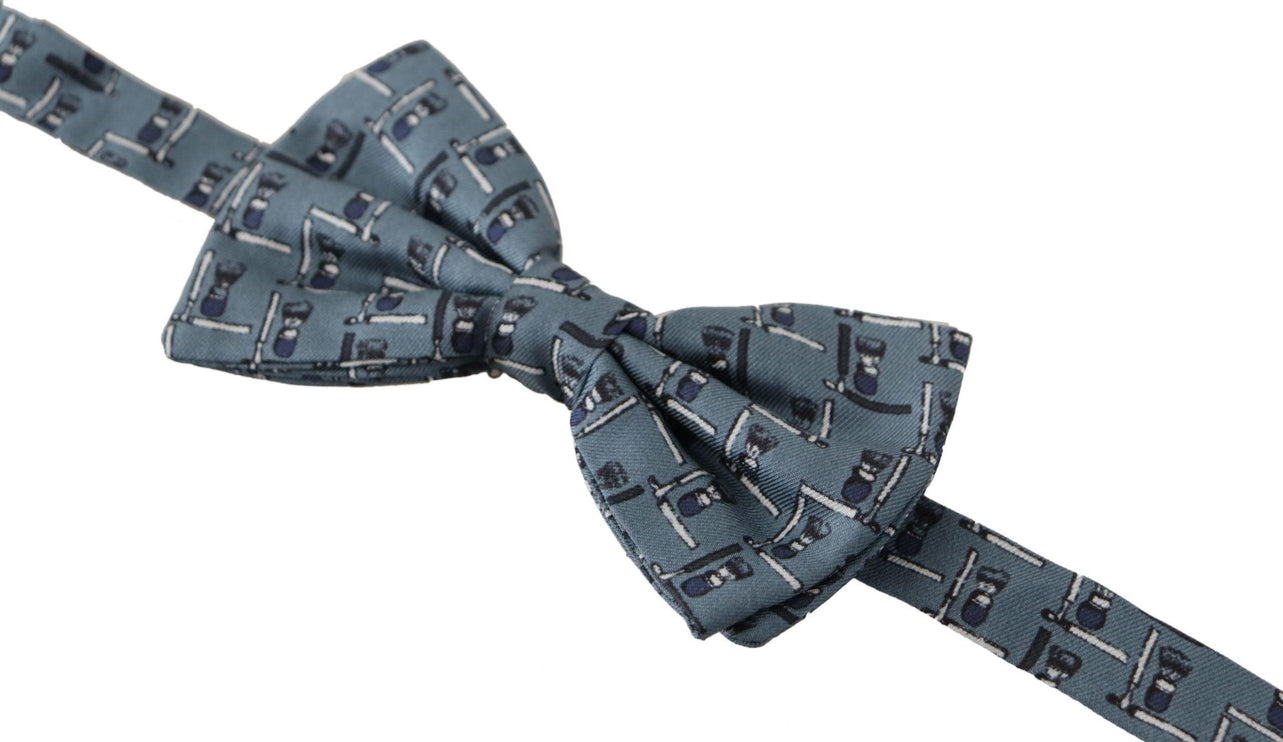 Elegant Silk Blue Bow Tie - vivadelux