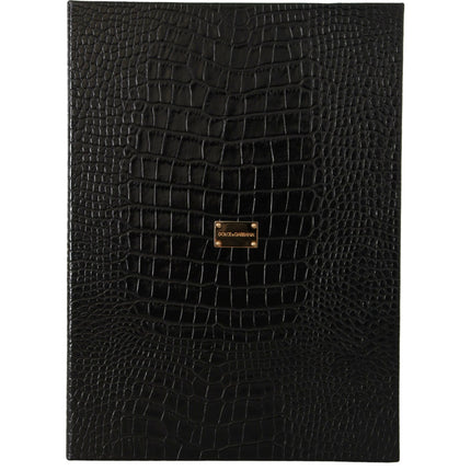 Elegant Black Leather Catalogue Case