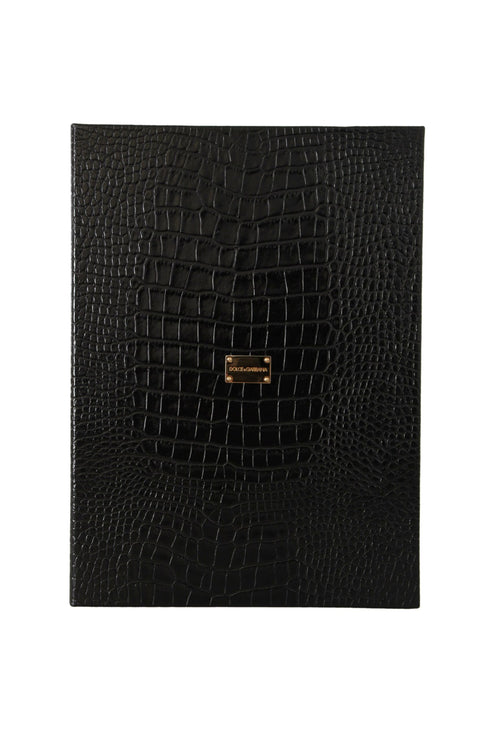 Elegant Black Leather Catalogue Case