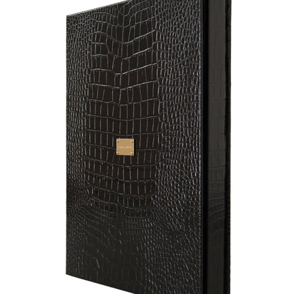 Elegant Black Leather Catalogue Case