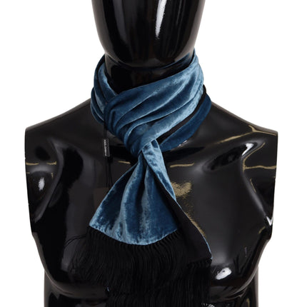 Elegant Silk Men's Scarf in Regal Blue