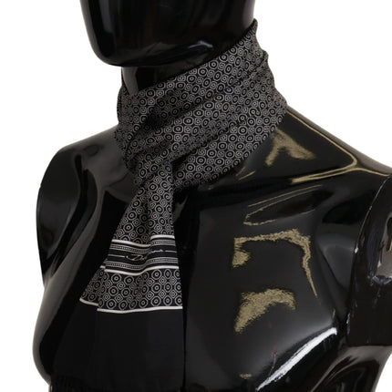 Elegant Geometric Silk Men's Scarf