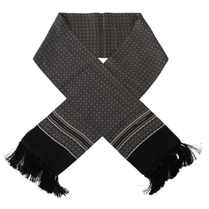 Elegant Geometric Silk Men's Scarf