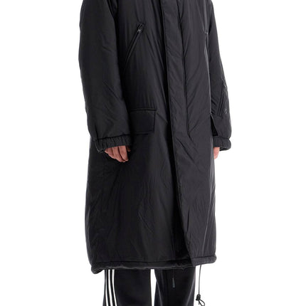 Y-3 long padded nylon parka coat