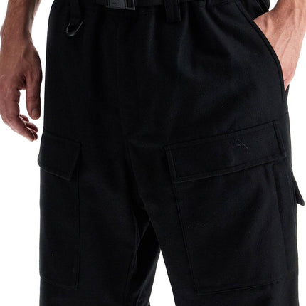 Y-3 flannel cargo pants for men