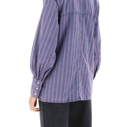 Ganni striped denim shirt