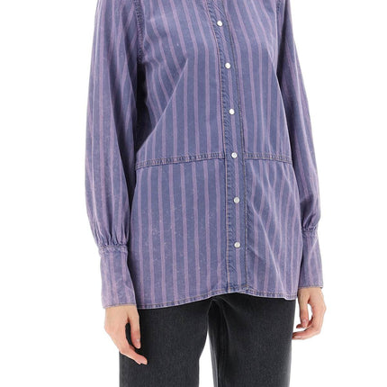 Ganni striped denim shirt