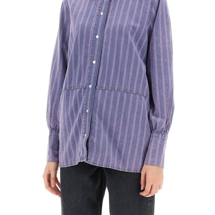 Ganni striped denim shirt