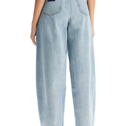 Ganni organic denim tapered jeans