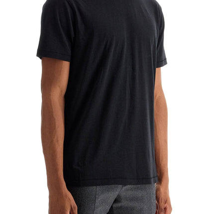 Tom Ford t-shirt in lyocell e cotone nero girocollo