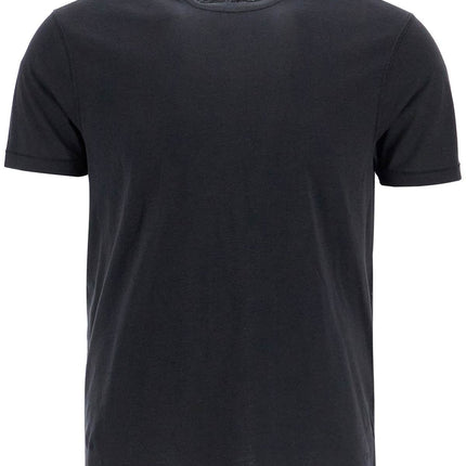 Tom Ford t-shirt in lyocell e cotone nero girocollo