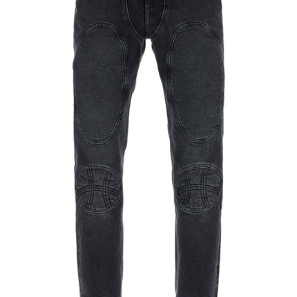 JEAN PAUL GAULTIER jeans with padded inlays and lace-up