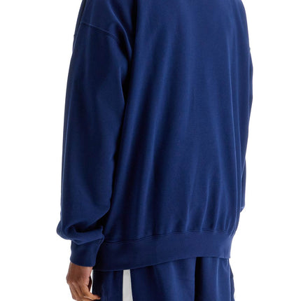 Y-3 blue cotton crewneck sweatshirt for men