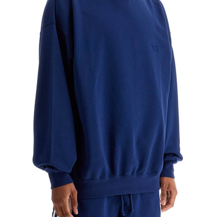 Y-3 blue cotton crewneck sweatshirt for men