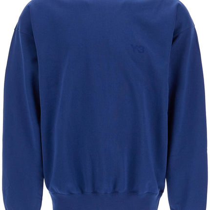 Y-3 blue cotton crewneck sweatshirt for men