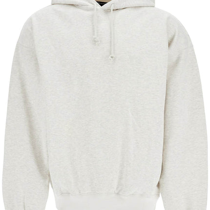 Y-3 light grey cotton and recycled polyester hoodie for men