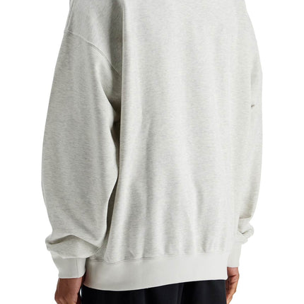 Y-3 light grey soft cotton and polyester sweatshirt