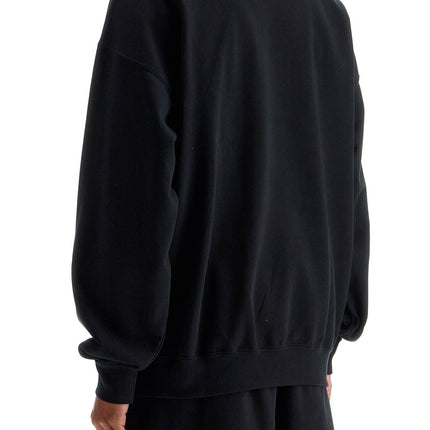 Y-3 black cotton sweatshirt with text graphic