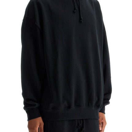 Y-3 black cotton hoodie with gfx print