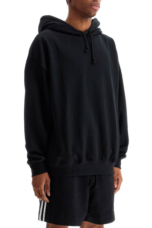 Y-3 black cotton hoodie with gfx print