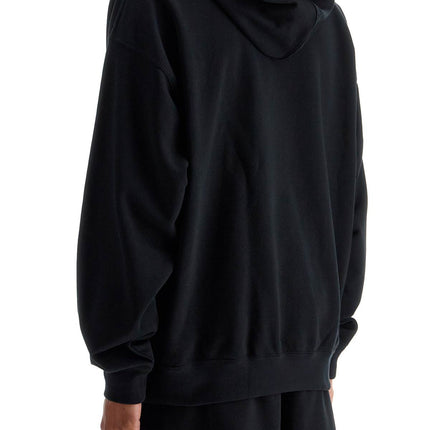 Y-3 men's black hoodie in recycled cotton and polyester