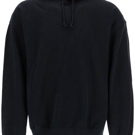 Y-3 men's black hoodie in recycled cotton and polyester