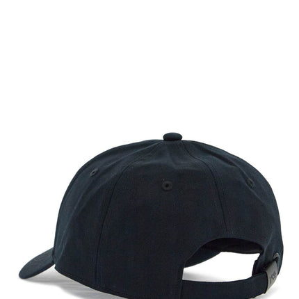 Y-3 black cotton baseball cap with curved brim adjustable