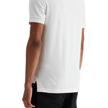 Tom Ford white cotton polo with classic collar