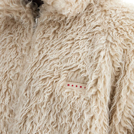 Marni faux fur jacket with removable hood.