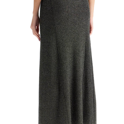 Ganni long lurex knit skirt