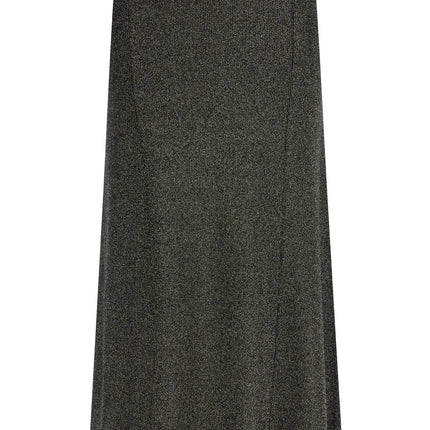 Ganni long lurex knit skirt