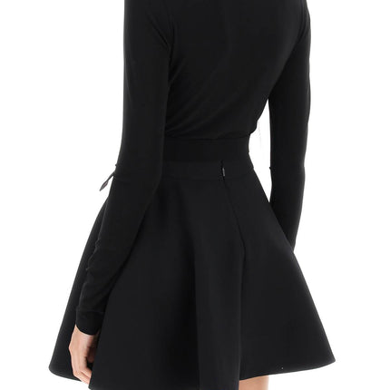 Norma Kamali belted long-sleeved bodysuit