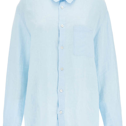 A.P.C. light blue linen shirt wide fit