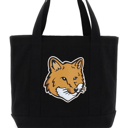 Maison Kitsune fox head tote bag