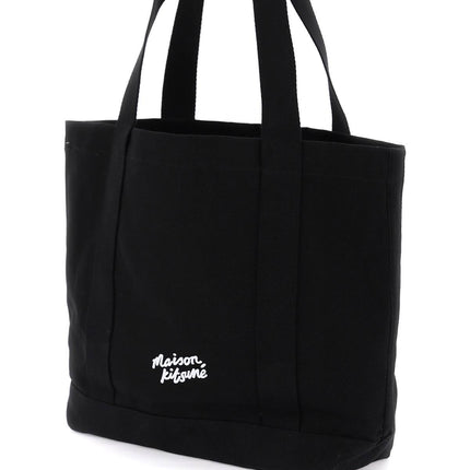 Maison Kitsune fox head tote bag