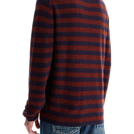 PS Paul Smith striped wool and mohair blend pullover