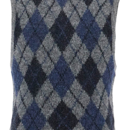 OUR LEGACY soft duke argyle formal knit vest