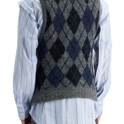 OUR LEGACY soft duke argyle formal knit vest