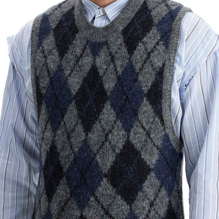 OUR LEGACY soft duke argyle formal knit vest