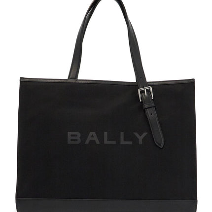 Bally east/west nylon and leather tote bag