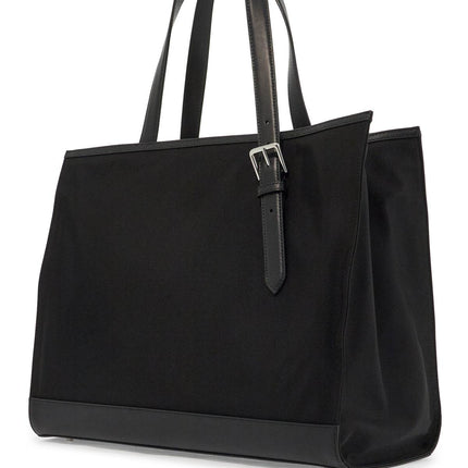 Bally east/west nylon and leather tote bag